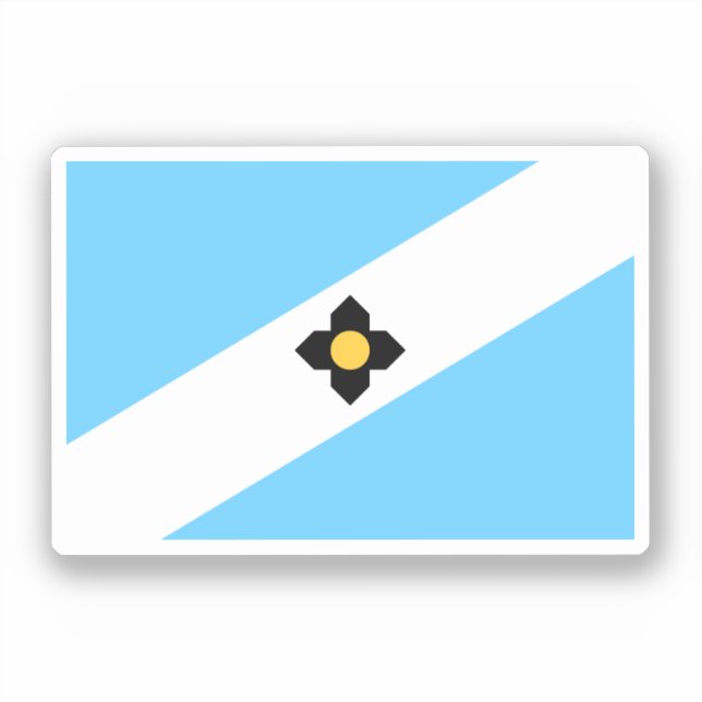 Adesivo Bandeira de Madison, Wisconsin (Frente)