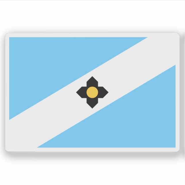Adesivo Bandeira de Madison, Wisconsin, EUA (Frente)