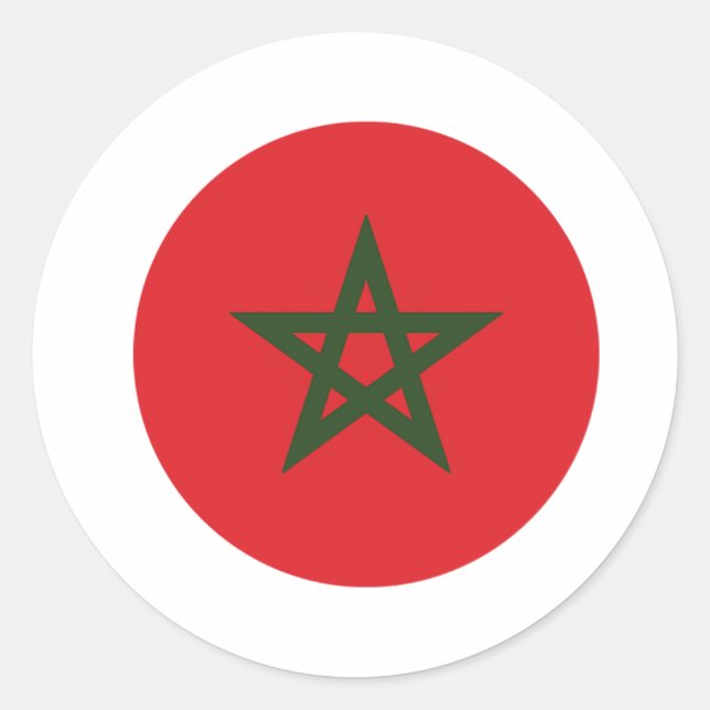 Adesivo Bandeira de Marrocos, Bandeira de Marrocos (Frente)