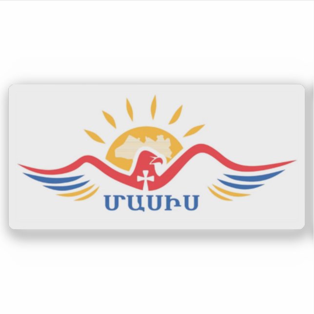 Adesivo Bandeira de Masis, República da Armênia (Frente)