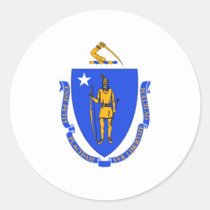Adesivo Bandeira de Massachusetts