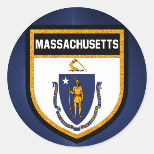 Adesivo Bandeira de Massachusetts