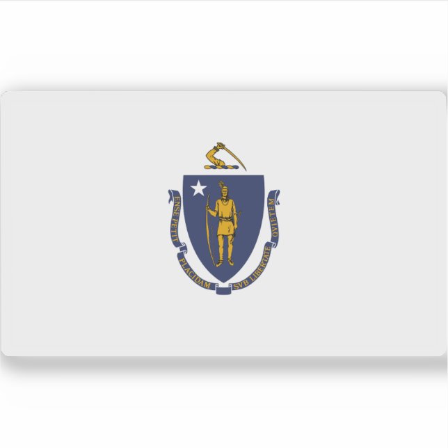 Adesivo Bandeira de Massachusetts (Frente)