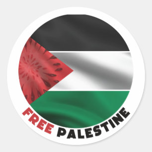 Adesivo Bandeira de melancia da palestina fofa, liberdade