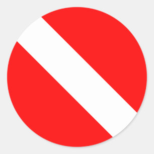 Adesivo Bandeira de Mergulho Mergulhador Mergulhador Abaix