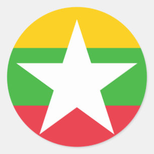 Adesivo Bandeira de Mianmar