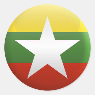 Adesivo Bandeira de Mianmar