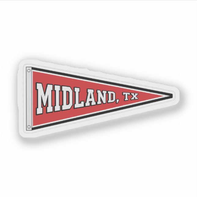 Adesivo Bandeira de Midland, Texas (Frente)