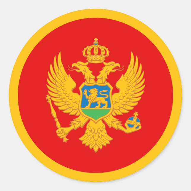 Adesivo Bandeira de Montenegro (Frente)
