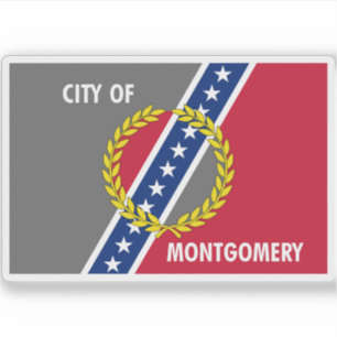 Adesivo Bandeira de Montgomery, Alabama