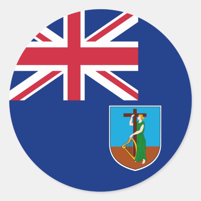 Adesivo Bandeira de Montserrat (Frente)