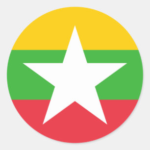 Adesivo Bandeira de Myanmar