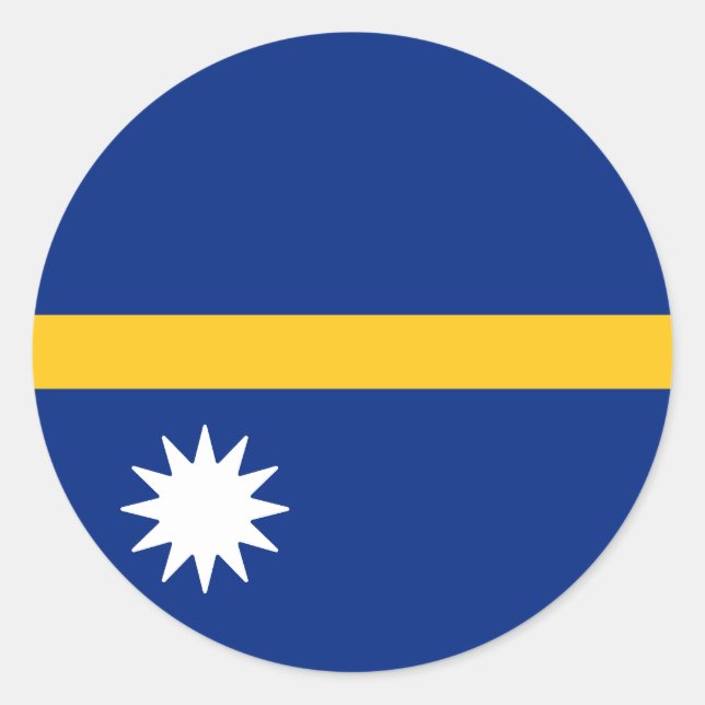 Adesivo Bandeira de Nauru (Frente)