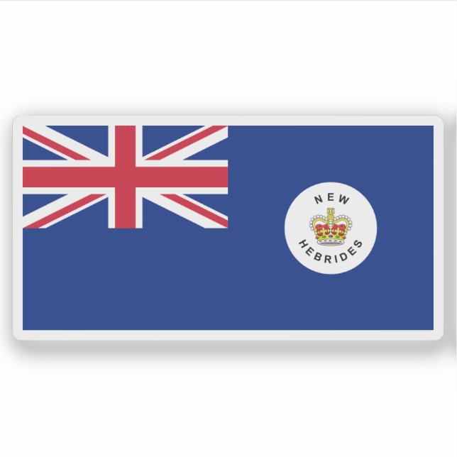 Adesivo Bandeira de New Hebrides, Vanuatu (1952-1980) (Frente)