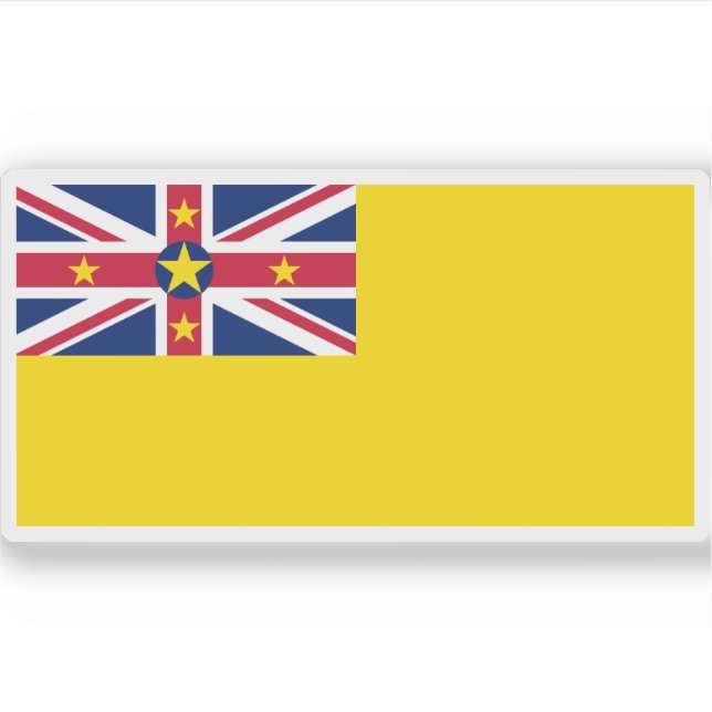 Adesivo Bandeira de Niue, Nova Zelândia (Frente)