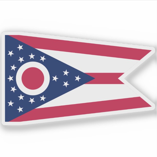 Adesivo Bandeira de Ohio (Frente)