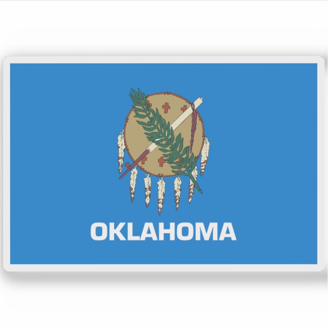 Adesivo Bandeira de Oklahoma (Frente)
