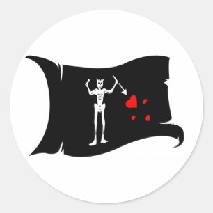 Adesivo Bandeira de ondulação #1 Blackbeard