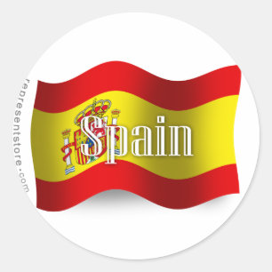 Adesivo Bandeira de ondulação da espanha