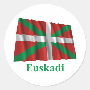 Adesivo Bandeira de ondulação de Euskadi (País Vasco) c