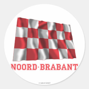 Adesivo Bandeira de ondulação de Noord-Brabante com nome