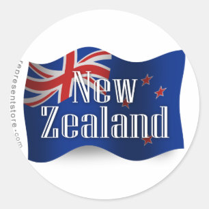 Adesivo Bandeira de ondulação de Nova Zelândia