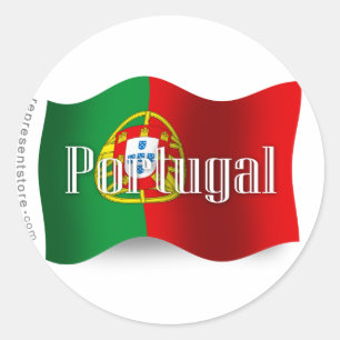 Adesivo Bandeira de ondulação de Portugal