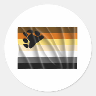 Adesivo Bandeira de ondulação do orgulho do urso