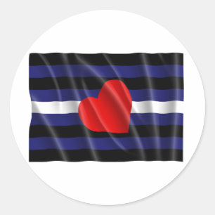 ADESIVO BANDEIRA DE ORGULHO DE COURO
