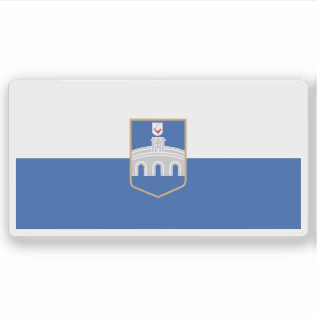 Adesivo Bandeira de Osijek, Croácia (Frente)