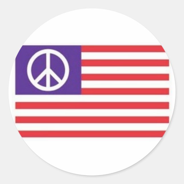 Adesivo Bandeira de Paz Americana (Frente)