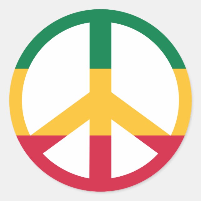 Adesivo Bandeira de paz Reggae (Frente)