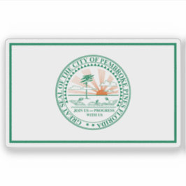 Adesivo Bandeira de Pembroke Pines, Flórida, EUA