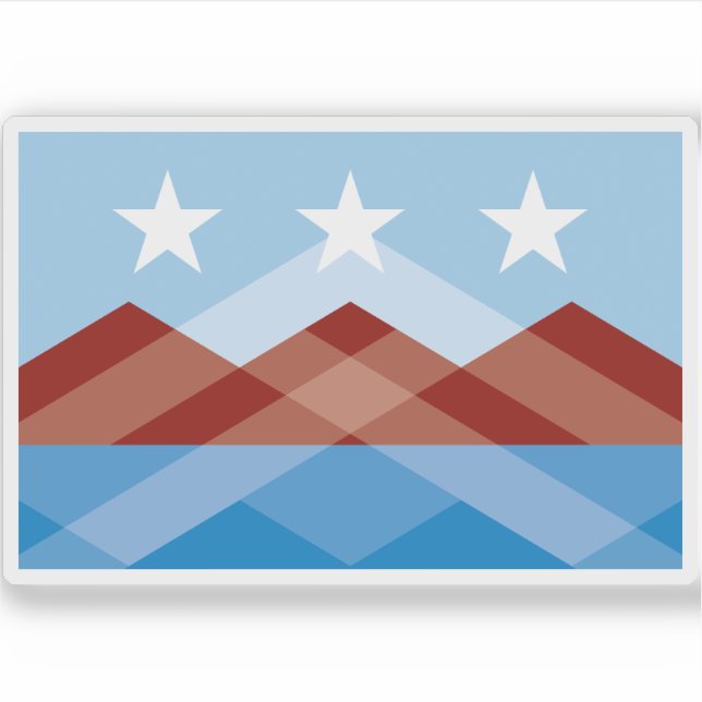 Adesivo Bandeira de Peoria, Arizona (Frente)