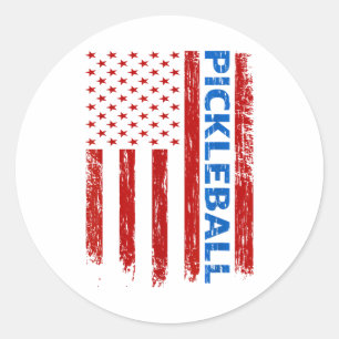 Adesivo Bandeira de Pickleball - Jogando Paddleball Pickle