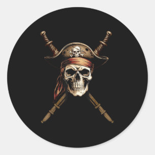 Adesivo Bandeira de Pirata Capitão de Barco Crânio Ossos C
