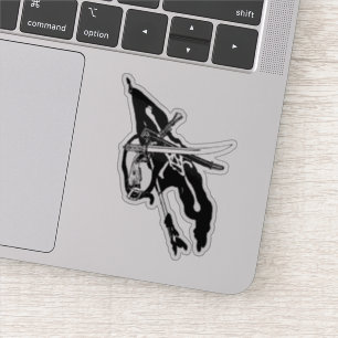 Adesivo Bandeira de Piratas Antiga, Caveira e Ossos Cruzad