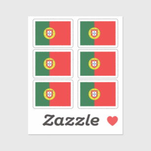 Adesivo Bandeira de Portugal Coleção Embalagem de 6