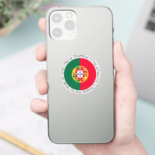 Adesivo Bandeira de Portugal para feriado no Dia de Portug