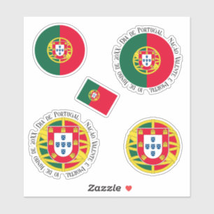 Adesivo Bandeira de Portugal para feriado no Dia de Portug