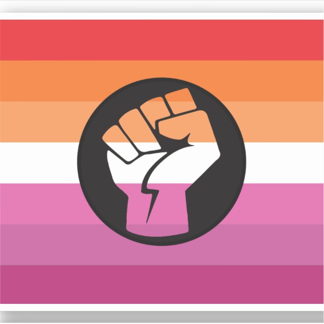 Adesivo Bandeira de Protesto Lésbica (Frente)