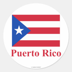Adesivo Bandeira de Puerto Rico com nome