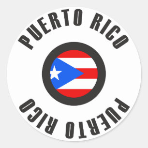 Adesivo Bandeira de Puerto Rico simples
