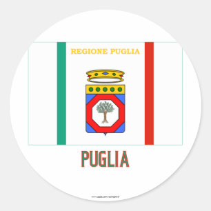 Adesivo Bandeira de Puglia com nome