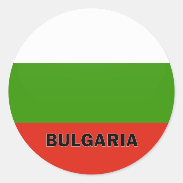 Adesivo Bandeira de qualidade da rocha da Bulgária (Frente)