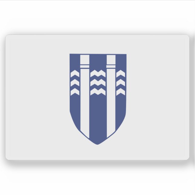 Adesivo Bandeira de Reiquiavique, Islândia (Frente)