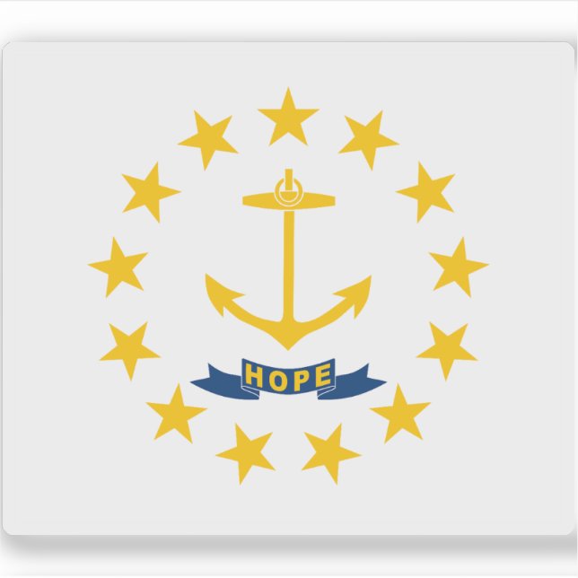 Adesivo Bandeira de Rhode Island (Frente)