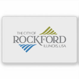 Adesivo Bandeira de Rockford, Illinois, EUA