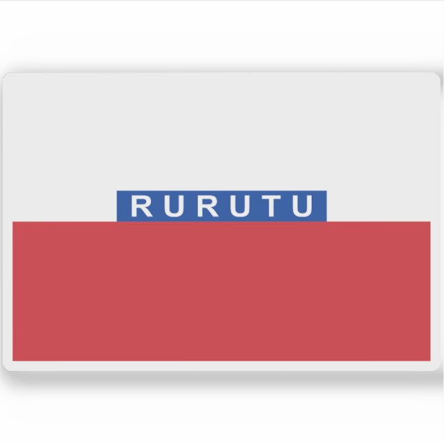 Adesivo Bandeira de Rurutu (Frente)