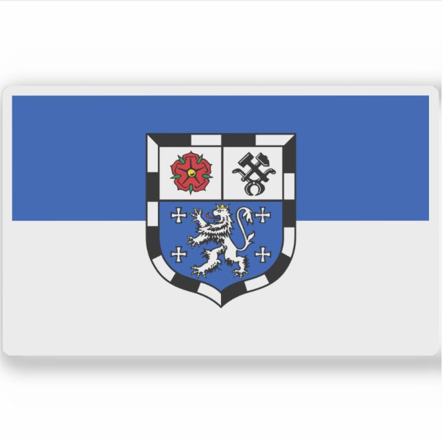 Adesivo Bandeira de Saarbrücken, Alemanha (Frente)